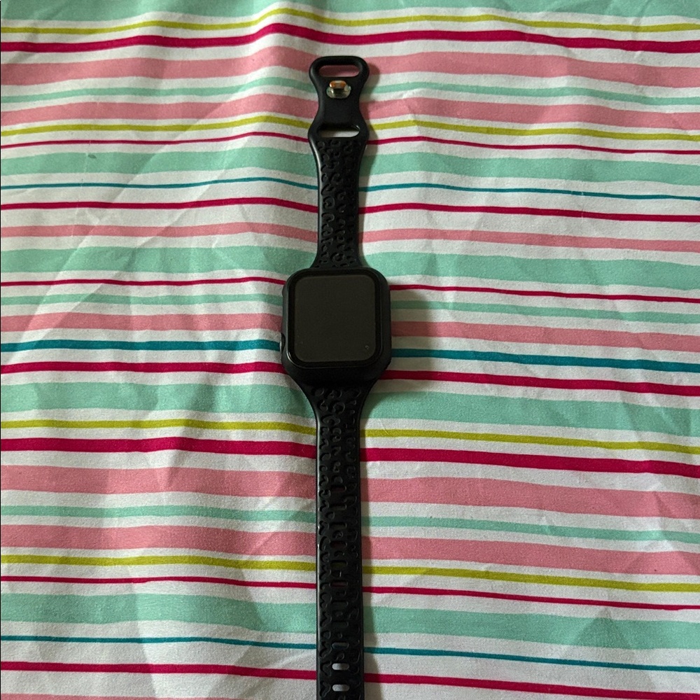 Black Smartwatch with Textured Band